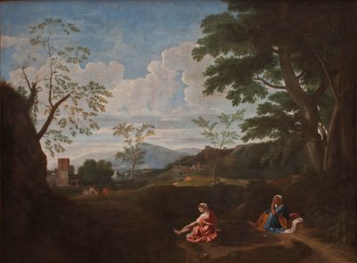 Landscape with a Woman Washing the Feet by Nicolas Poussin